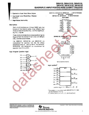 SN74LS132DG4 datasheet  